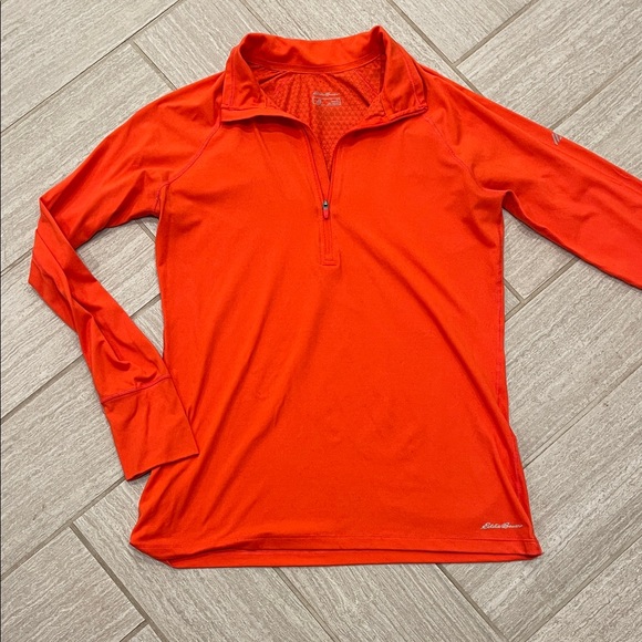 Eddie Bauer Tops - Eddie Bauer Vibrant Orange Quarter Zip Top